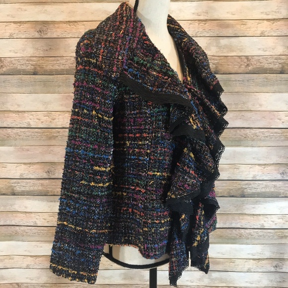 NWT Berek Ruffled Tweed Textural Harmony Jacket - Picture 5 of 8